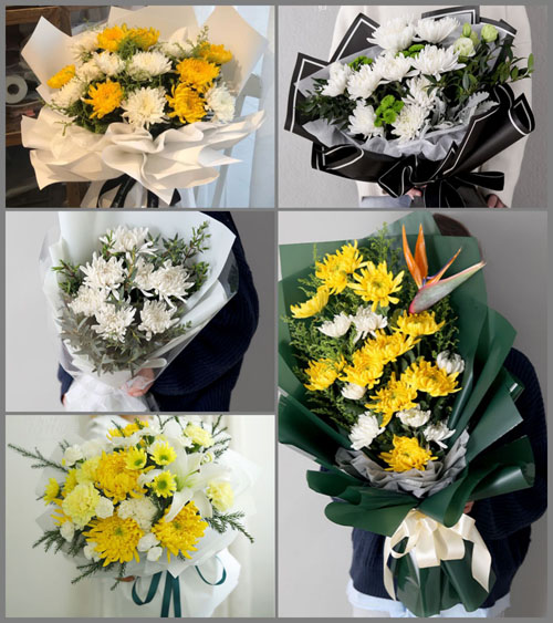 山东莱芜莱城区雪野镇毛家林村白事花束代送